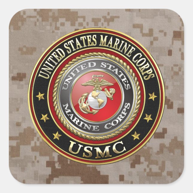Sticker Carré Emblème USMC [Edition spéciale] [3D] (Devant)