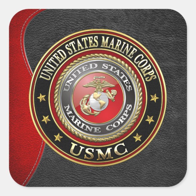Sticker Carré Emblème USMC [Edition spéciale] [3D] (Devant)