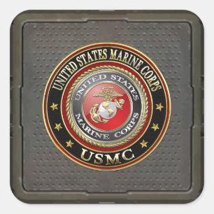 Sticker Carré Emblème USMC [Edition spéciale] [3D]
