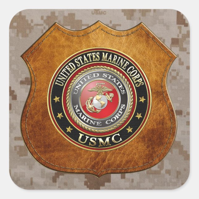 Sticker Carré Emblème USMC [Edition spéciale] [3D] (Devant)