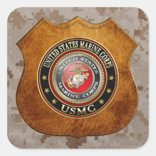 Sticker Carré Emblème USMC [Edition spéciale] [3D]