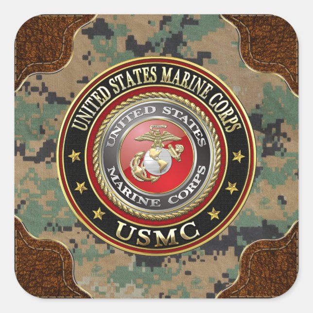 Sticker Carré Emblème USMC [Edition spéciale] [3D] (Devant)