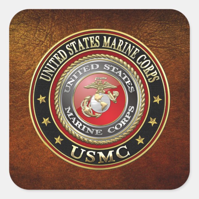 Sticker Carré Emblème USMC [Edition spéciale] [3D] (Devant)