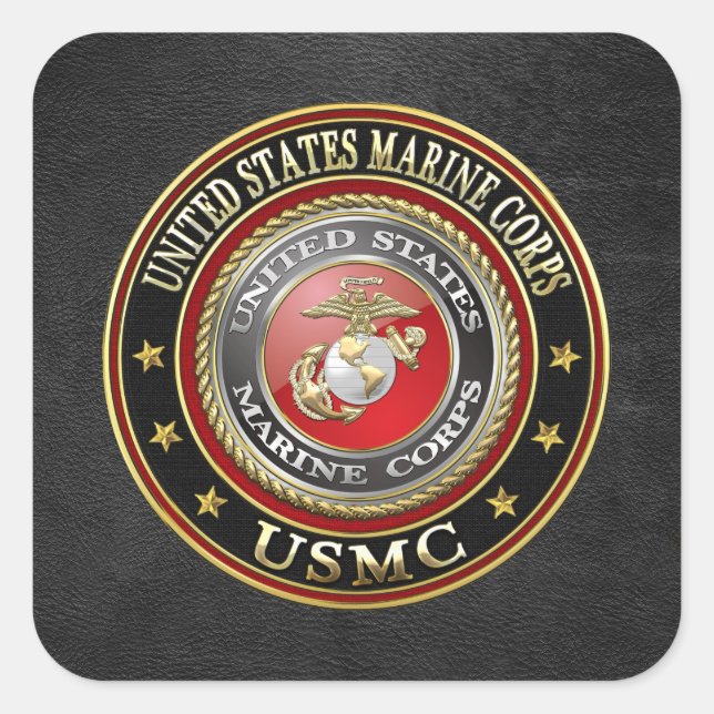Sticker Carré Emblème USMC [Edition spéciale] [3D] (Devant)