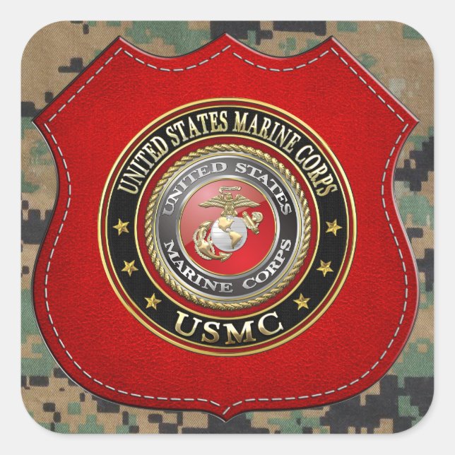 Sticker Carré Emblème USMC [Edition spéciale] [3D] (Devant)