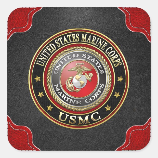 Sticker Carré Emblème USMC [Edition spéciale] [3D] (Devant)