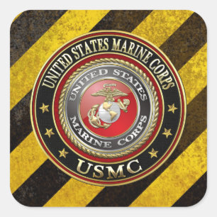 Sticker Carré Emblème USMC [Edition spéciale] [3D]