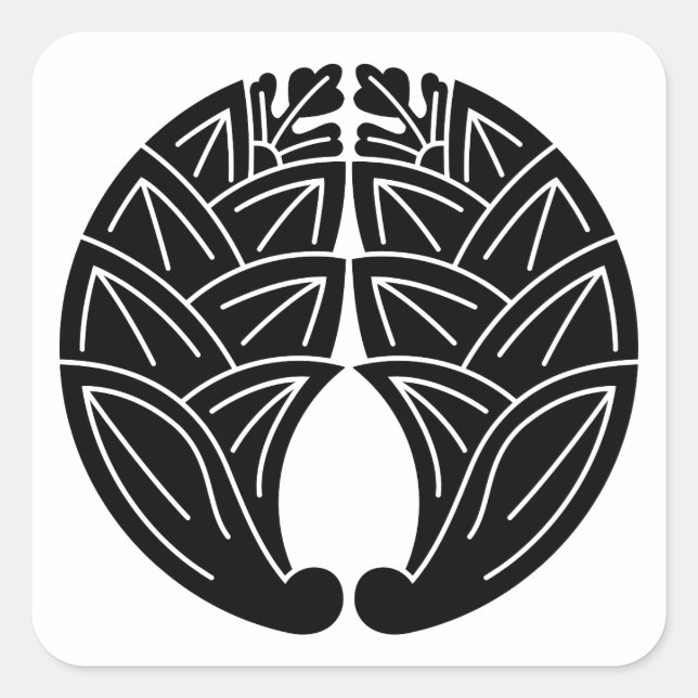 Sticker Carré Embrasser les géants japonais (Devant)