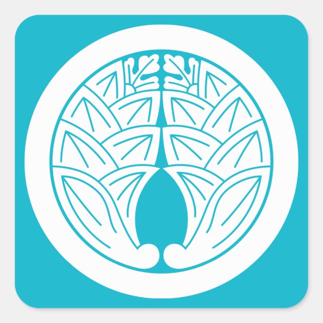 Sticker Carré Embrasser les géants japonais en cercle (Devant)