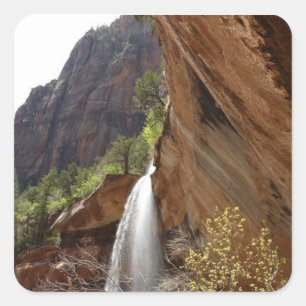 Sticker Carré Emerald Pool Falls III du parc national Zion