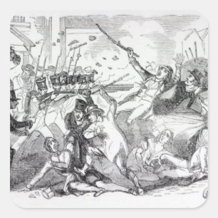 Sticker Carré Émeute de complot de prise en Preston