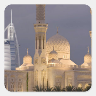 Sticker Carré Émirats arabes unis, Dubaï. Mosquée au crépuscule 
