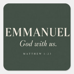Sticker Carré EMMANUEL Matthieu 1:23 Noël