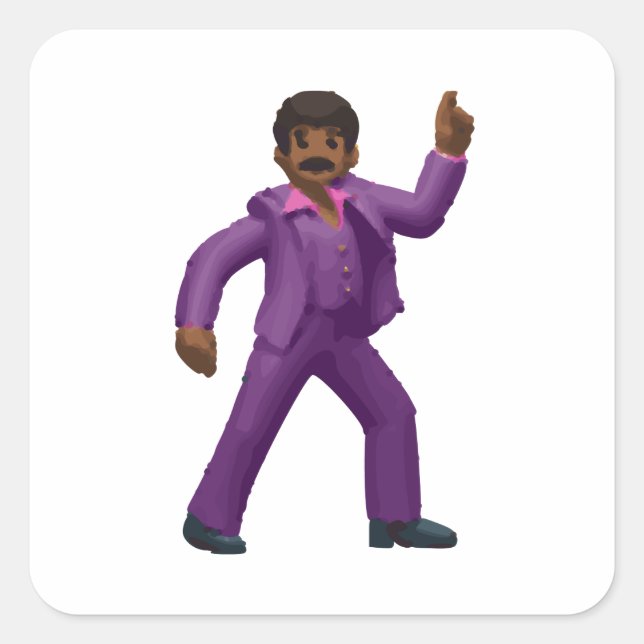 Sticker Carré Emoji Dancing Man (Devant)
