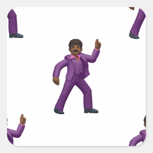 Sticker Carré Emoji Dancing Man (Devant)