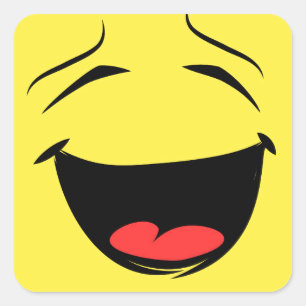 Sticker Carré Emoji du visage joyeux et souriant