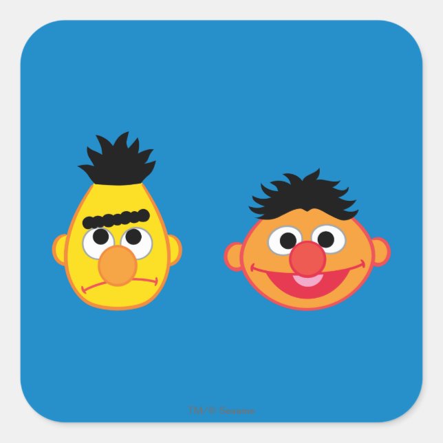 Sticker Carré Emojis Bert & Ernie (Devant)
