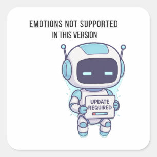 Sticker Carré Émotions de robots non prises en charge dans cette