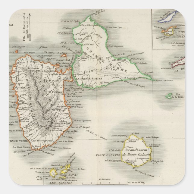 Sticker Carré Empire américain (Devant)