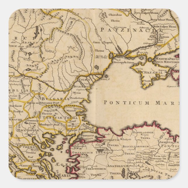 Sticker Carré Empire byzantin (Devant)