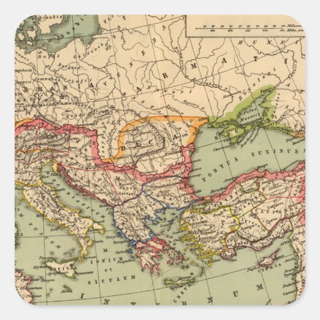 Sticker Carré Empire romain (Devant)