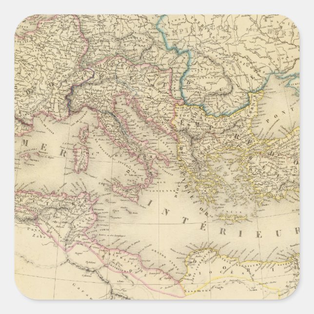 Sticker Carré Empire romain 4 (Devant)