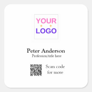 Sticker Carré Employé de l'entreprise de magasin personnalisé