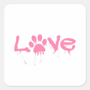 Sticker Carré Empreinte de patte
