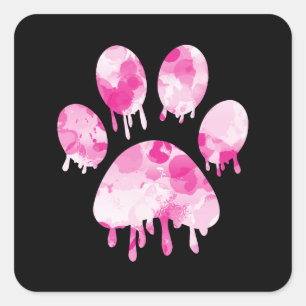 Sticker Carré Empreinte de patte