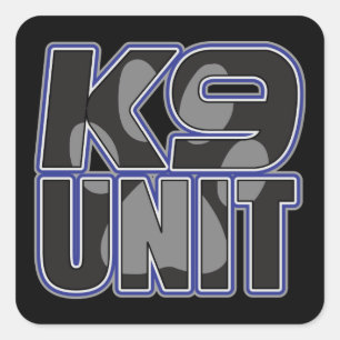 Sticker Carré Empreinte de patte de l'unité K9 de la police