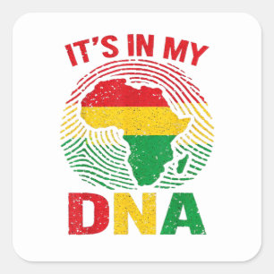 Sticker Carré  Empreinte digitale africaine Histoire noire