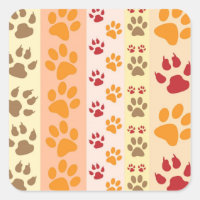 Empreintes de pattes animaux mignons Motif en coul