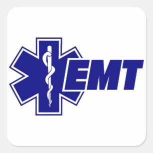 Sticker Carré Emt Star of Life, pompier ems Cadeau