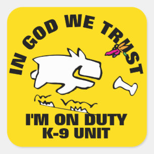 STICKER CARRÉ EN DIEU NOUS AVONS CONFIANCE