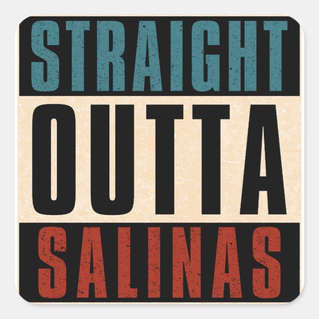 Sticker Carré En face de Salinas Californie CA (Devant)