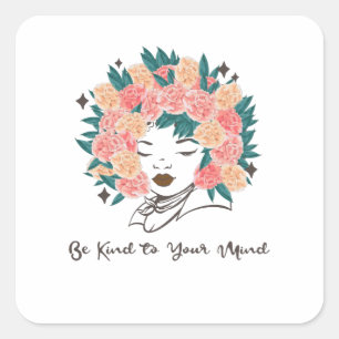 Sticker Carré En Mai, Nous Portons Une Sensibilisation Verte À L