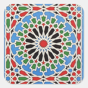 Sticker Carré en mosaïque mauresque