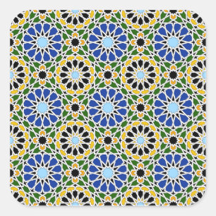 Sticker Carré en mosaïque mauresque