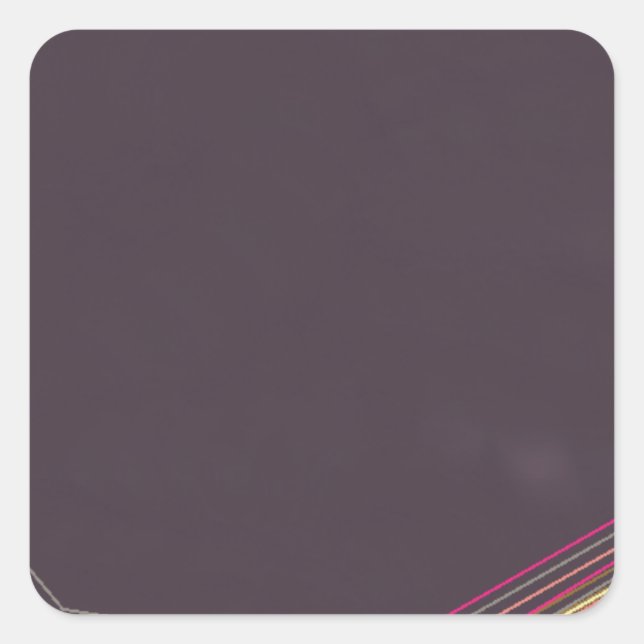 Sticker Carré en noir 0900 art abstrait (Devant)