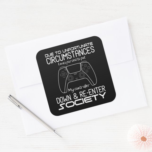 Sticker Carré En Raison De Circonstances Malheureuses Jeu Cool G (Enveloppe)