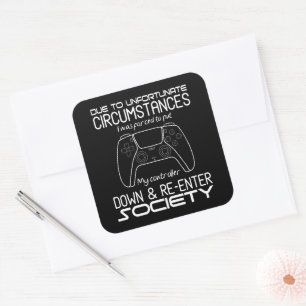 Sticker Carré En Raison De Circonstances Malheureuses Jeu Cool G