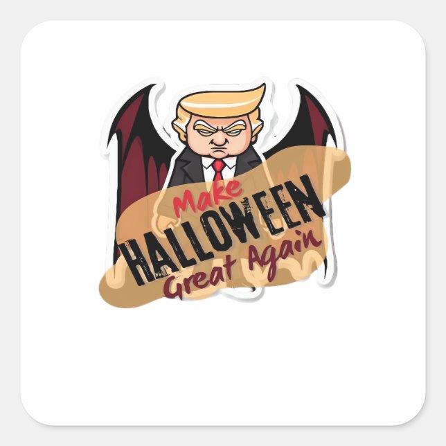 Sticker Carré En Tant Que Vampire - Rendre Halloween Grand À Nou (Devant)
