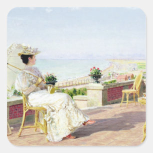 Sticker Carré En Vacance