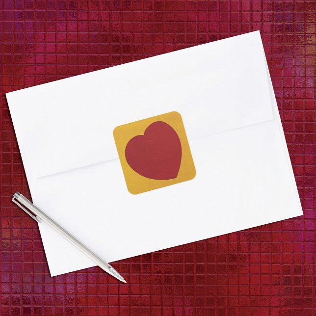 Sticker Carré en verre de Saint Valentin (Créateur téléchargé)