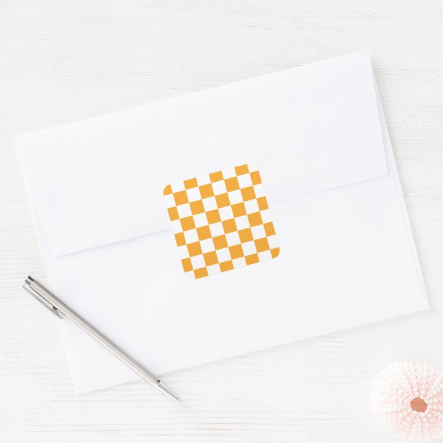 Sticker Carré en vichy Motif (Enveloppe)