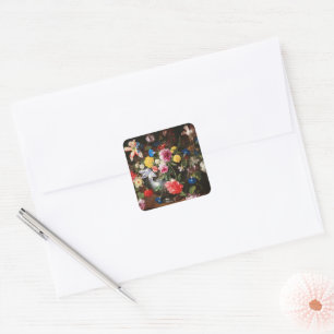 Sticker Carré Encore la vie avec les fleurs de Nicolas Baudesson