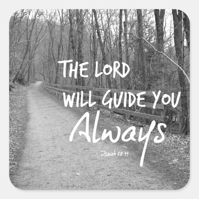 Sticker Carré Encouragement du couplet biblique (Devant)