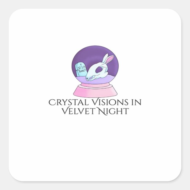 Sticker Carré Encre Whimsigoth – Forêts mystiques, lunes et magi (Devant)