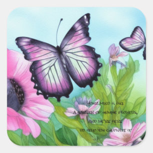 Sticker Carré Enfant autistique - Jardin de l'unicité