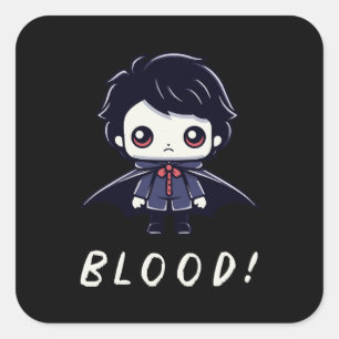 Sticker Carré Enfant Vampire
